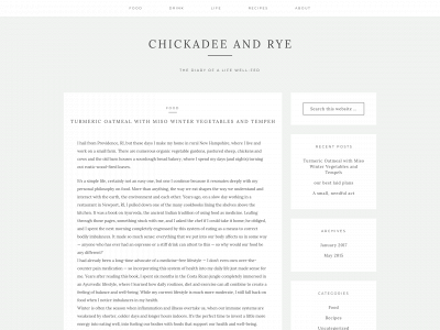 chickadeeandrye.com snapshot