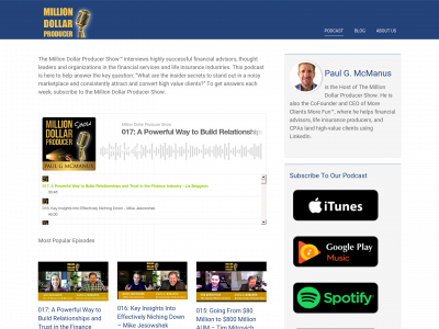 milliondollarproducershow.com snapshot