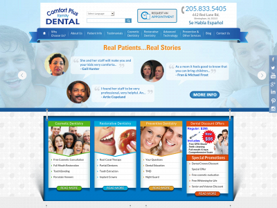 comfortplusfamilydental.com snapshot