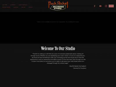 backpocketrecordingstudio.com snapshot