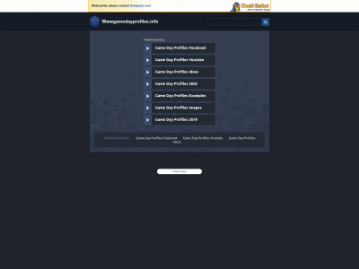 wwwgamedayprofiles.info snapshot