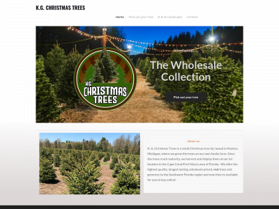 www.kgchristmastrees.com snapshot