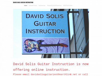 davidsolisguitarinstruction.com snapshot