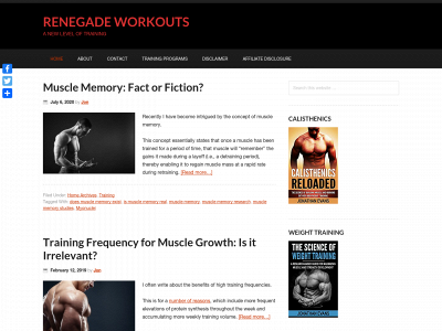renegadeworkouts.com snapshot