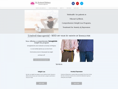 myrestoredbalance.com snapshot