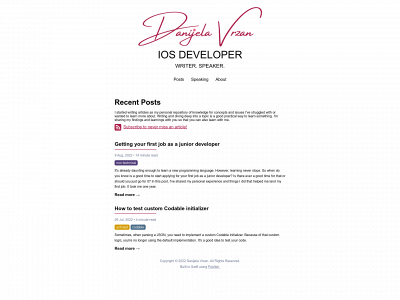 danijelavrzan.com snapshot