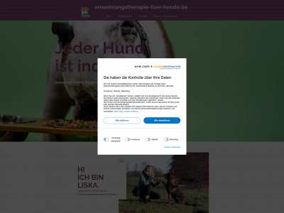 ernaehrungstherapie-fuer-hunde.de snapshot