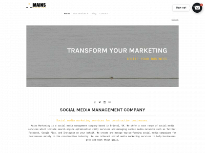 www.mainsmarketing.com snapshot