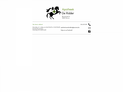 apotheeksaraderidder.be snapshot