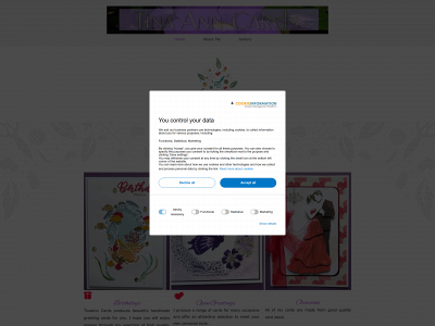 tinaanncards.com snapshot