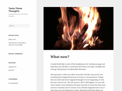 tamethesethoughts.com snapshot