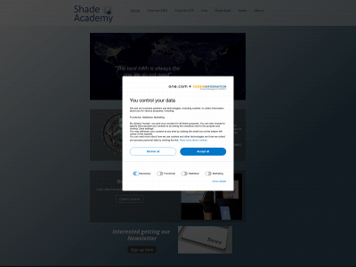 shadeacademy.com snapshot