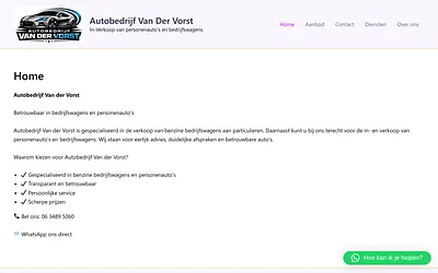 autobedrijfvandervorst.nl snapshot