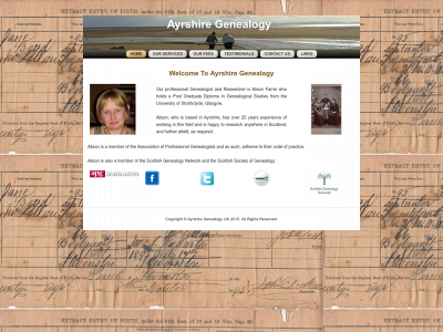 ayrshiregenealogy.co.uk snapshot