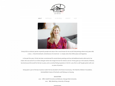 www.christykillart.com snapshot
