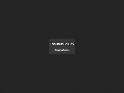 theunusualdev.com snapshot