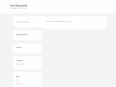 techdemystify.com snapshot