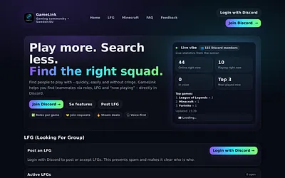 gamelink.se snapshot