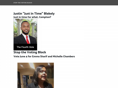 stopthevotingblock.com snapshot