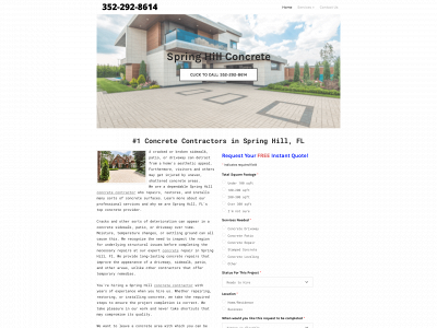 www.springhillconcrete.com snapshot