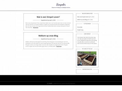 simpeler.be snapshot