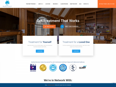 manifestrecoverycenters.com snapshot