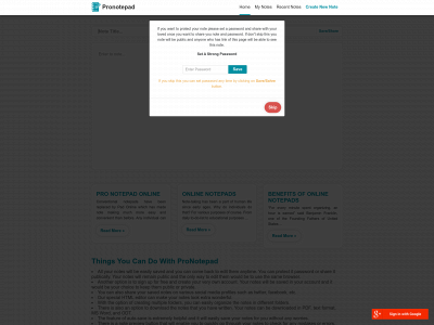 pronotepad.com snapshot