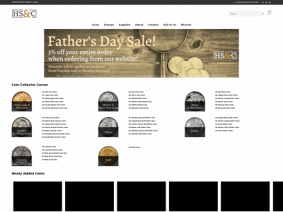 huntingtonstampandcoinshop.com snapshot