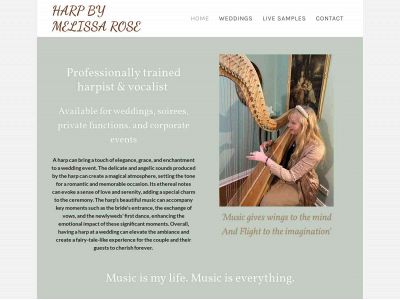www.harpbymelissarose.com snapshot