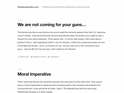 nobaloneypolitics.com snapshot