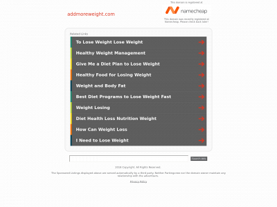 addmoreweight.com snapshot