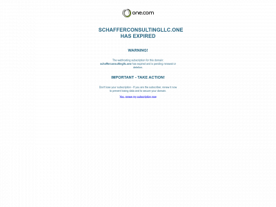 schafferconsultingllc.one snapshot
