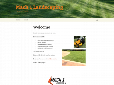 mach1landscaping.com snapshot