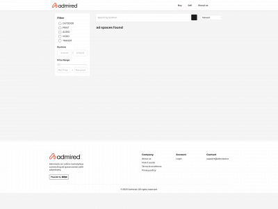 admired.co snapshot