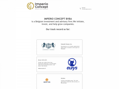 imperio-concept.be snapshot