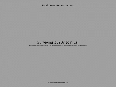unplannedhomesteaders.com snapshot