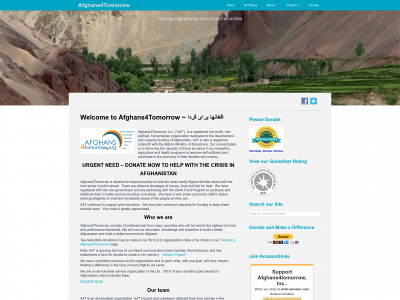 afghans4tomorrow.org snapshot
