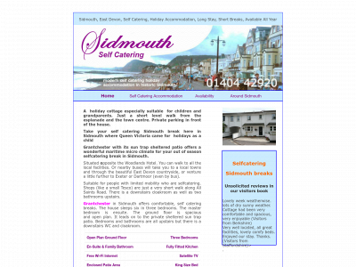 sidmouthselfcatering.co.uk snapshot