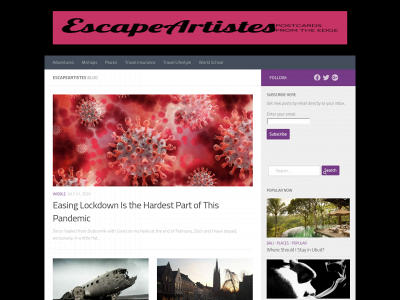 escapeartistes.com snapshot