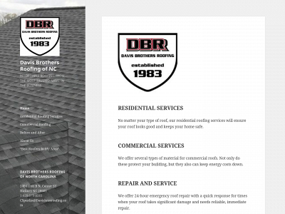 davisbrosroofingnc.com snapshot