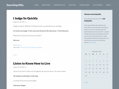 searchingwhy.com snapshot