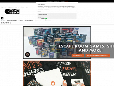 escapemerch.com snapshot