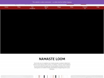 namasteloom.com snapshot