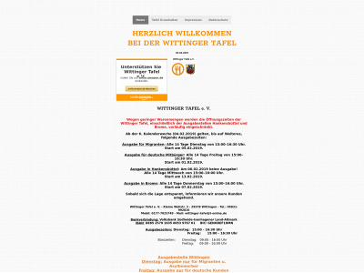 wittingertafel.de snapshot