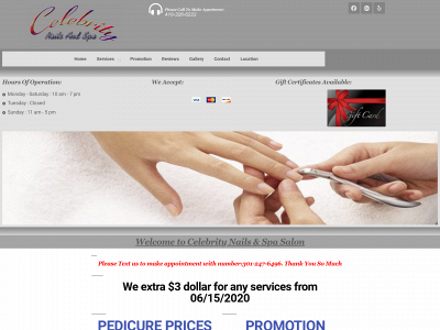 celebritynailsalon.com snapshot