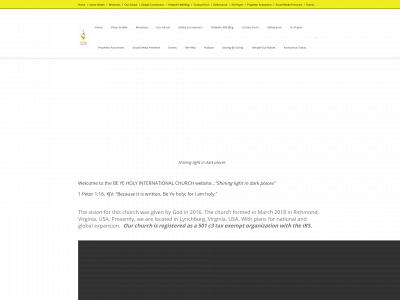 beyeholy.com snapshot