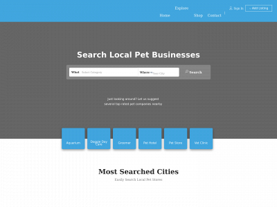 petshopfinder.com snapshot