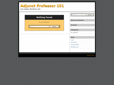 adjunctprofessor101.com snapshot