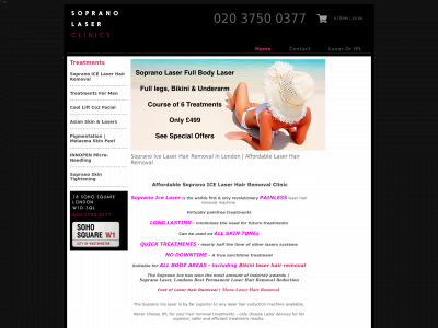 sopranolaserclinic.com snapshot