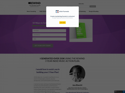 rewindtheindieartist.com snapshot